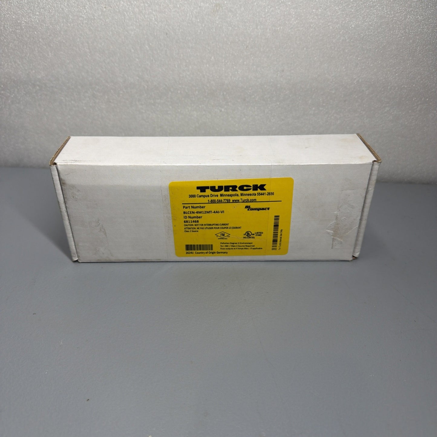 Turck BLCEN-4M12MT-4AI-VI BL Compact I/O Module 6811468 New in Box 1.2.4