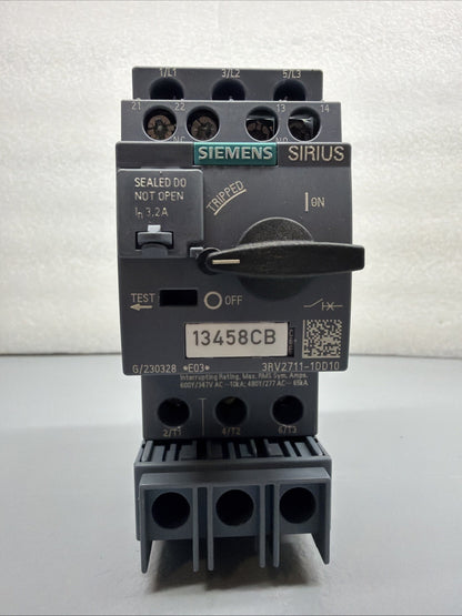 Siemens 3RV2711-1DD10 Motor Starter Protector Circuit Breaker New Open Box (133)