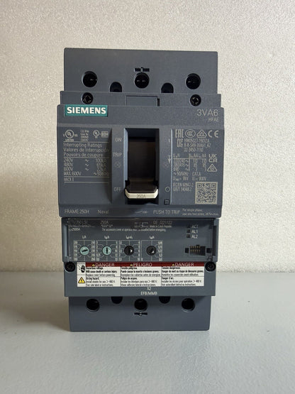 Siemens 3VA6225-6HN31-0AA 3-Pole Circuit Breaker ETU350 New O.Box 1.3.4b